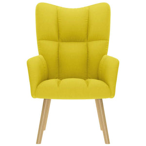 vidaXL Sedia Relax Giallo Chiaro in Tessuto