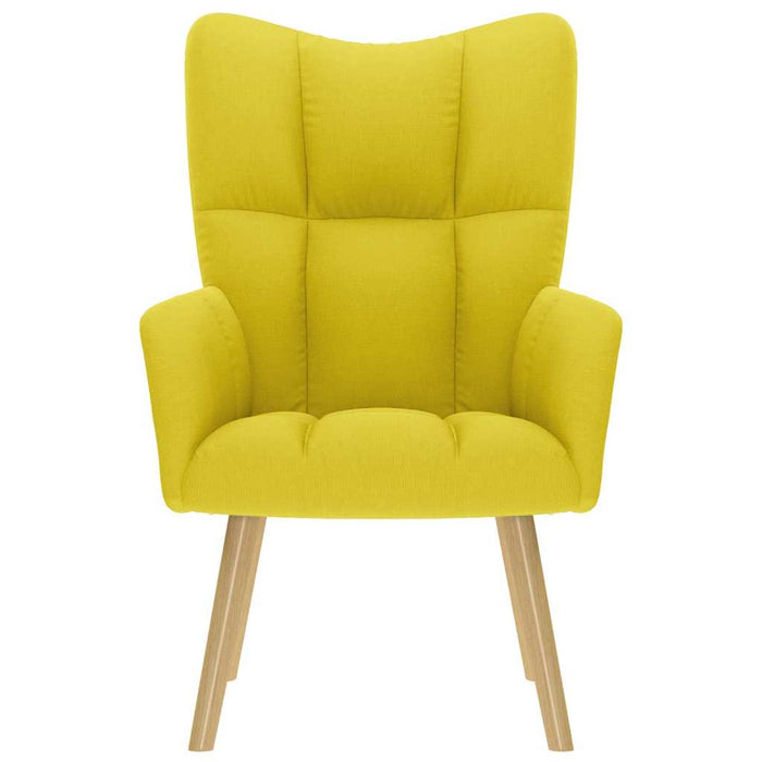vidaXL Sedia Relax Giallo Chiaro in Tessuto