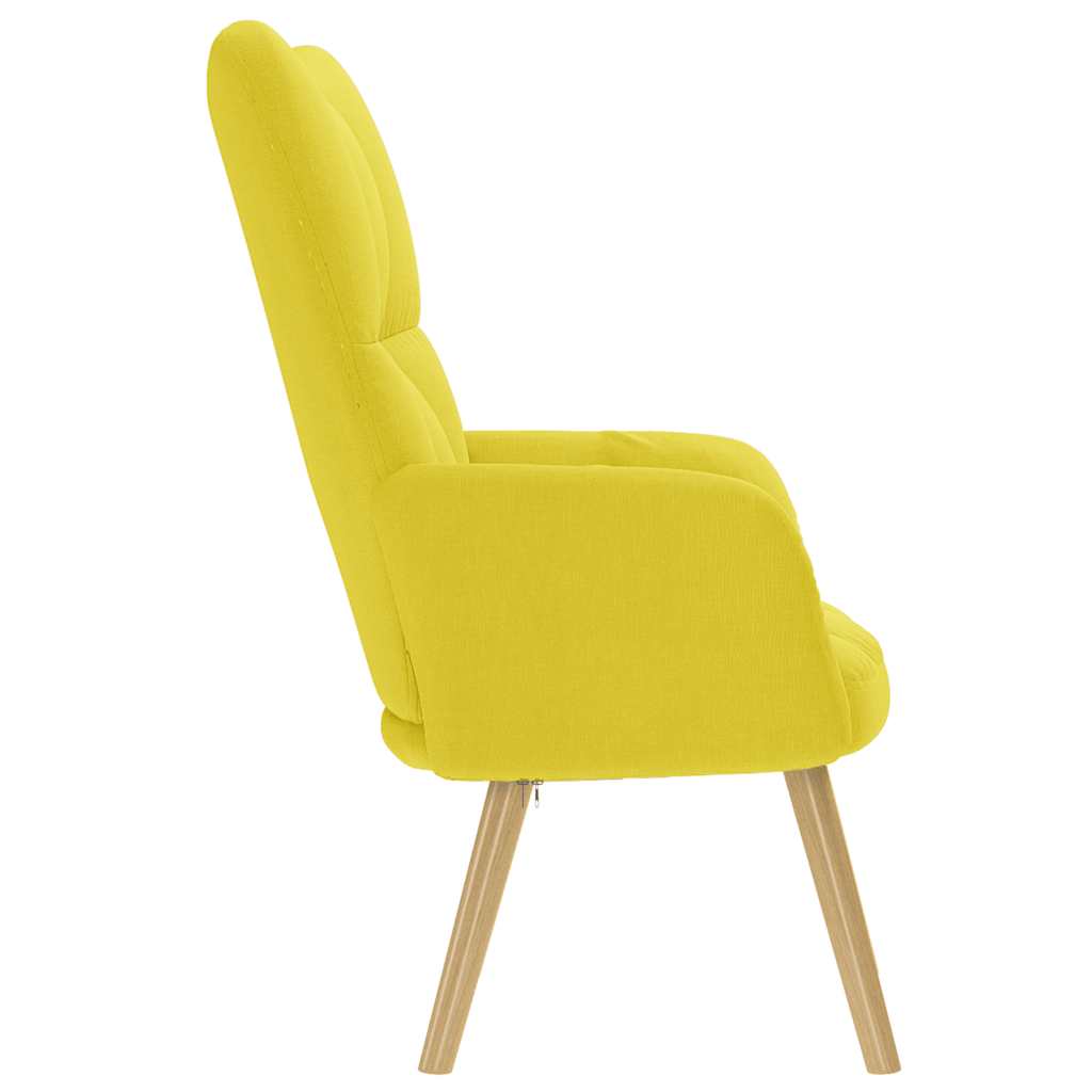 Sedia Relax Giallo Chiaro in Tessuto 4016776