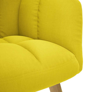 Sedia Relax Giallo Chiaro in Tessuto 4016776