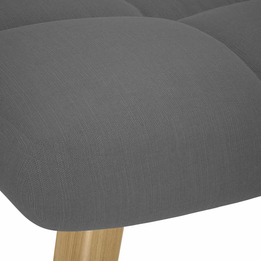 Poltrona Relax con Poggiapiedi Grigio Chiaro in Tessuto 4016779