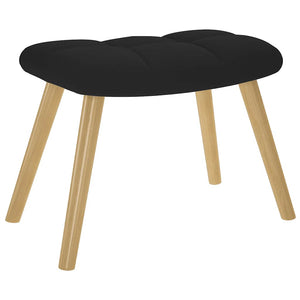 Poltrona Relax con Poggiapiedi Nera in Tessuto 4016780