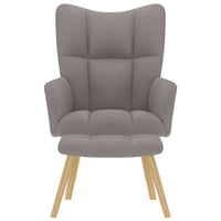 Poltrona Relax con Poggiapiedi Tortora in Tessuto 4016784