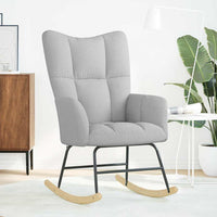 vidaXL Sedia a Dondolo Grigio Nuvola in Tessuto