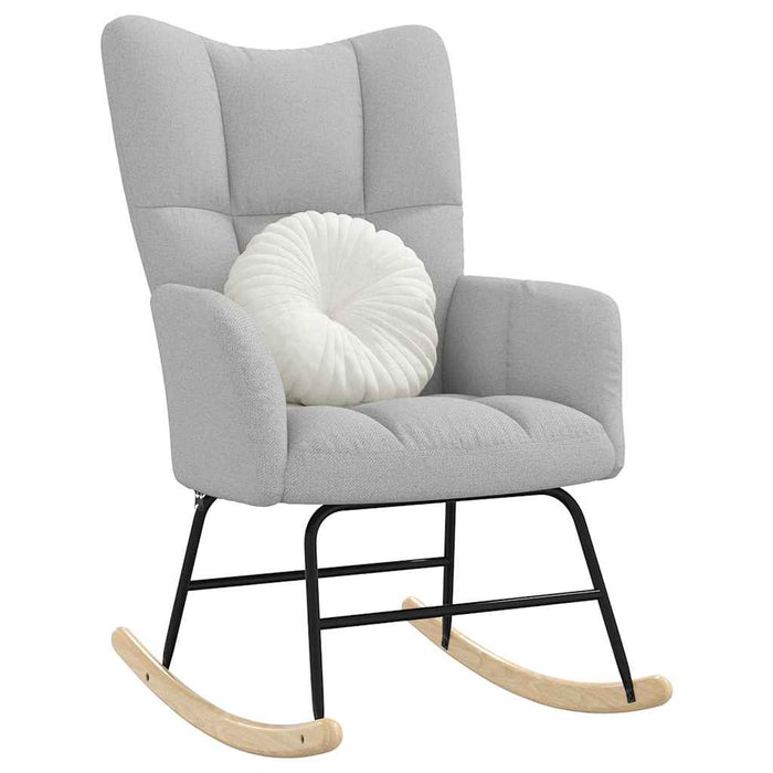 vidaXL Sedia a Dondolo Grigio Nuvola in Tessuto