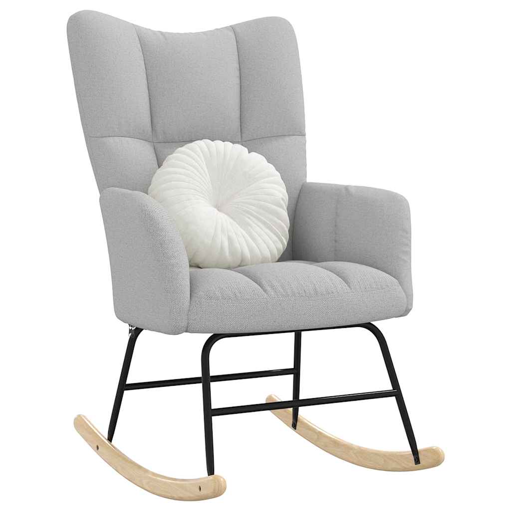 Sedia a Dondolo Grigio Nuvola in Tessuto 4016788