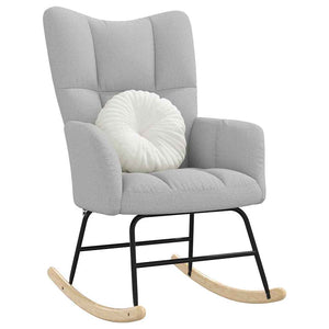 Sedia a Dondolo Grigio Nuvola in Tessuto 4016788