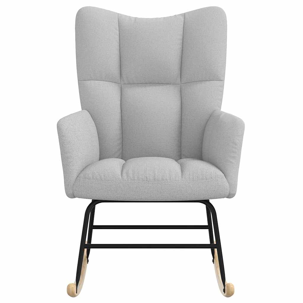 Sedia a Dondolo Grigio Nuvola in Tessuto 4016788