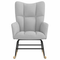 Sedia a Dondolo Grigio Nuvola in Tessuto 4016788