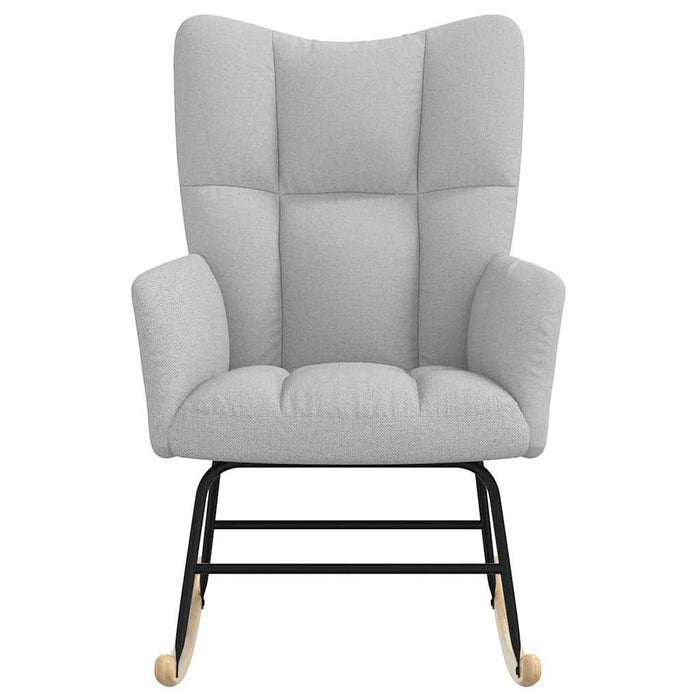 Sedia a Dondolo Grigio Nuvola in Tessuto 4016788