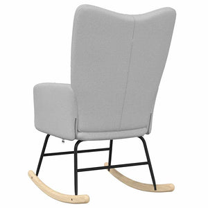 Sedia a Dondolo Grigio Nuvola in Tessuto 4016788