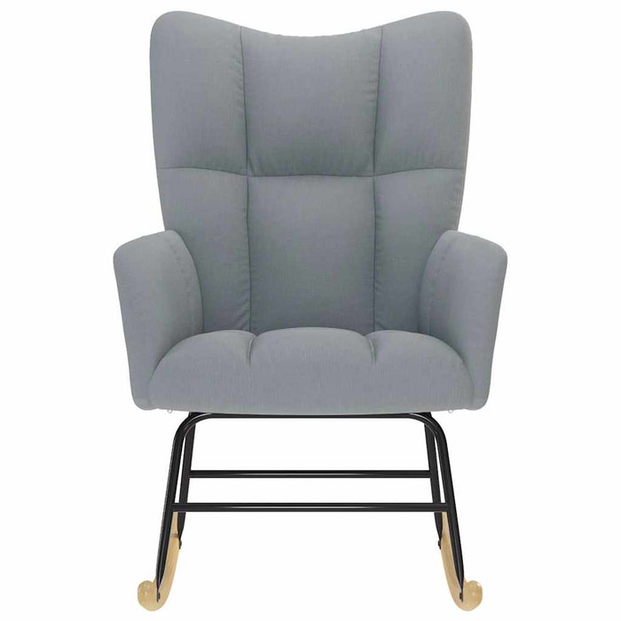 vidaXL Sedia a Dondolo Grigio Chiaro in Tessuto