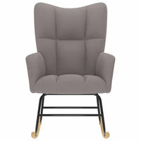 vidaXL Sedia a Dondolo Tortora in Tessuto