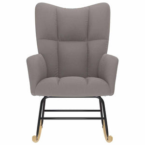 vidaXL Sedia a Dondolo Tortora in Tessuto