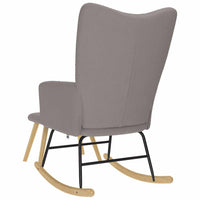 vidaXL Poltrona a Dondolo con Poggiapiedi Tortora in Tessuto