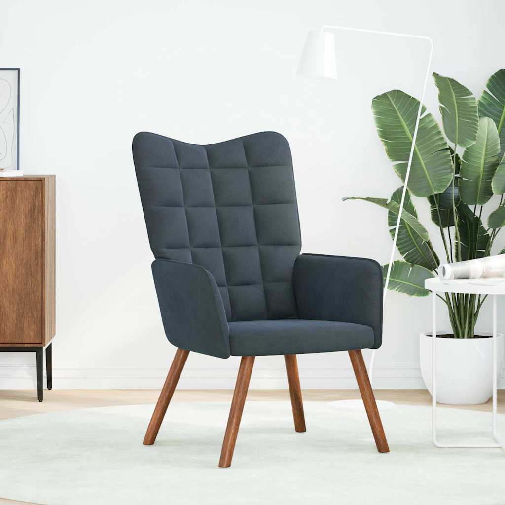 vidaXL Sedia Relax Grigio Scuro in Velluto