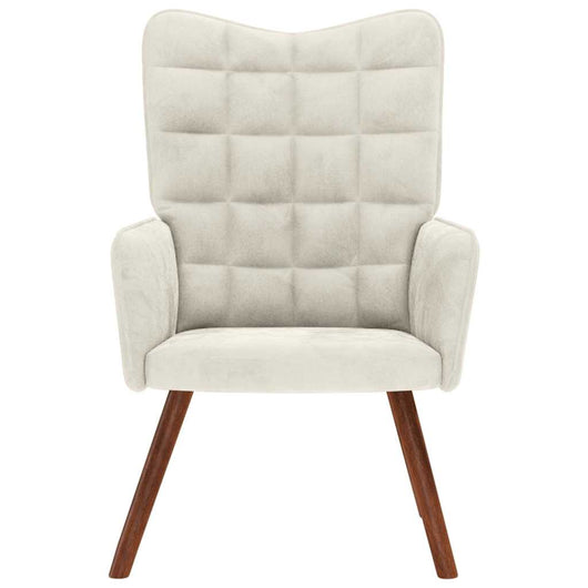 Sedia Relax Crema in Velluto 4016819