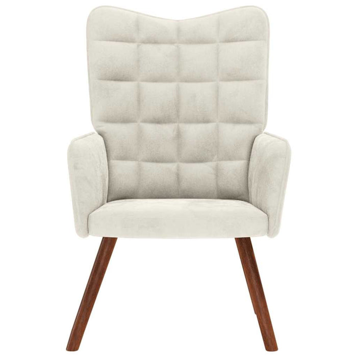 Sedia Relax Crema in Velluto 4016819