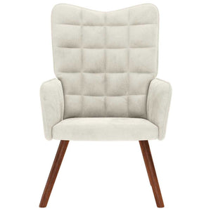 vidaXL Sedia Relax Crema in Velluto