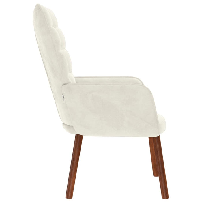 Sedia Relax Crema in Velluto 4016819