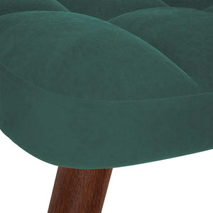 Poltrona Relax con Sgabello in Velluto Verde Scuro 4016823