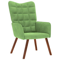 Poltrona Relax con Poggiapiedi Verde Chiaro in Velluto 4016824