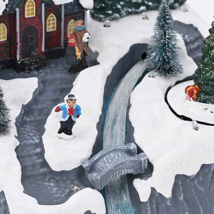 vidaXL Villaggio di Natale Multicolore 20.5 x 17 x 21 cm Plastica