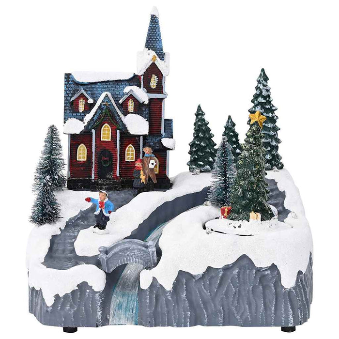 vidaXL Villaggio di Natale Multicolore 20.5 x 17 x 21 cm Plastica