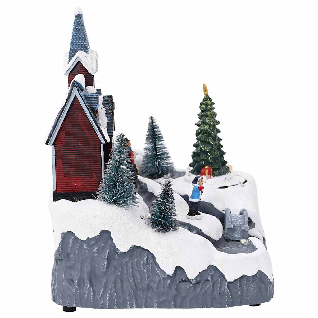 vidaXL Villaggio di Natale Multicolore 20.5 x 17 x 21 cm Plastica