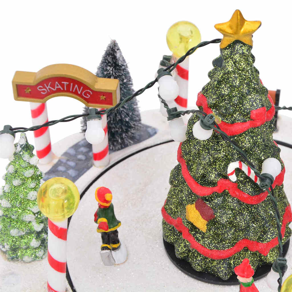 vidaXL Villaggio di Natale Multicolore 22 x 21.5 x 17 cm Plastica