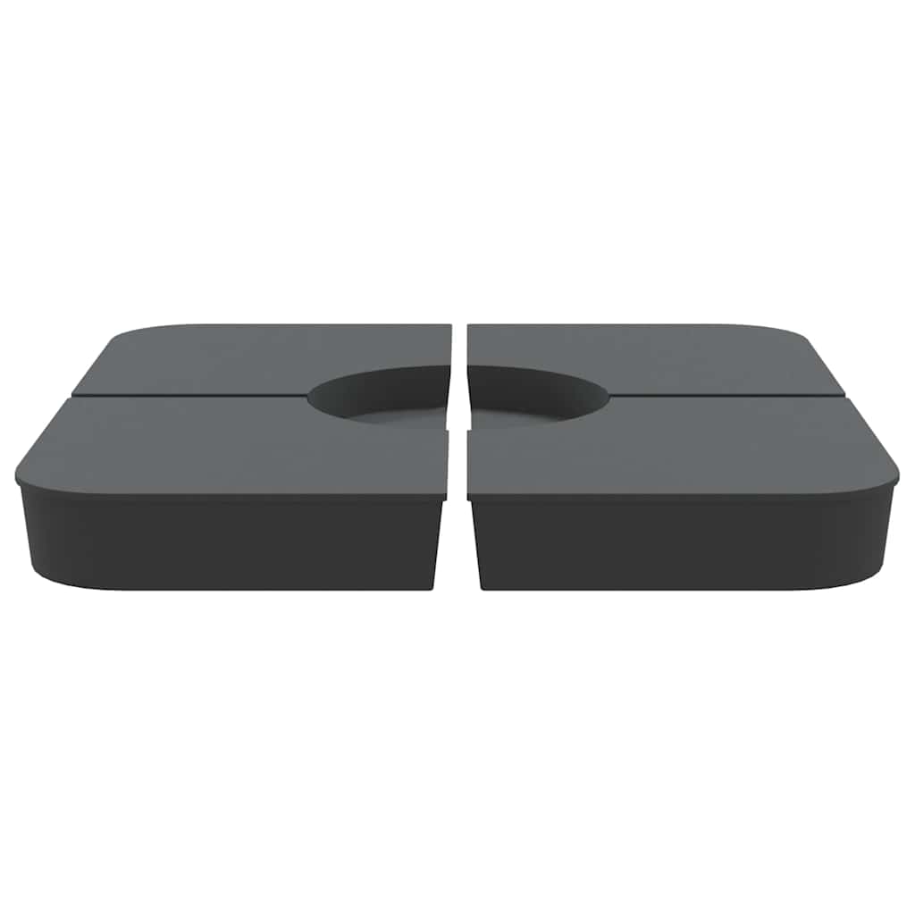 vidaXL Set Base per Ombrellone 4 pz con Supporto a Croce 100 kg PP