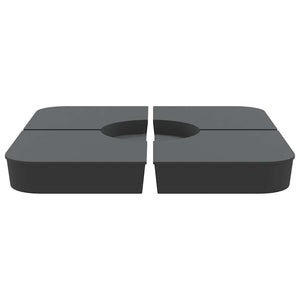 vidaXL Set Base per Ombrellone 4 pz con Supporto a Croce 100 kg PP