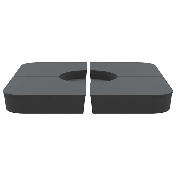vidaXL Set Base per Ombrellone 4 pz con Supporto a Croce 100 kg PP