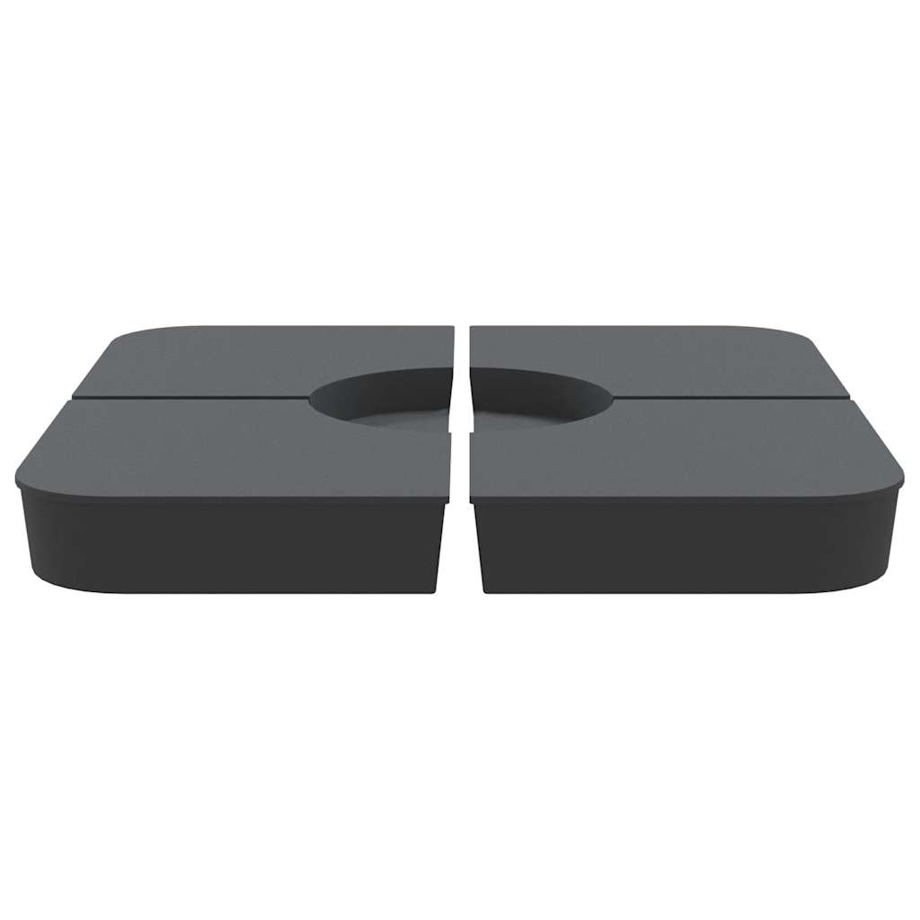 Set Base per Ombrellone 4 pz con Supporto a Croce 100 kg PP 847444