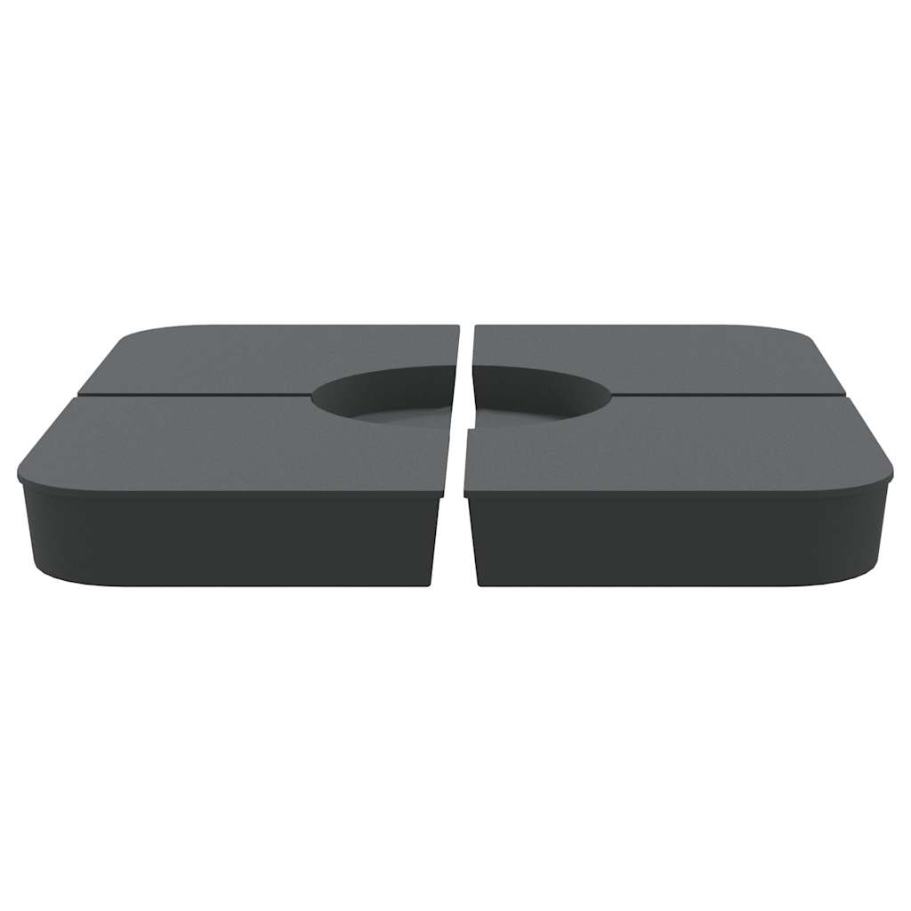 Set Base per Ombrellone 4 pz con Supporto a Croce 100 kg PP 847444