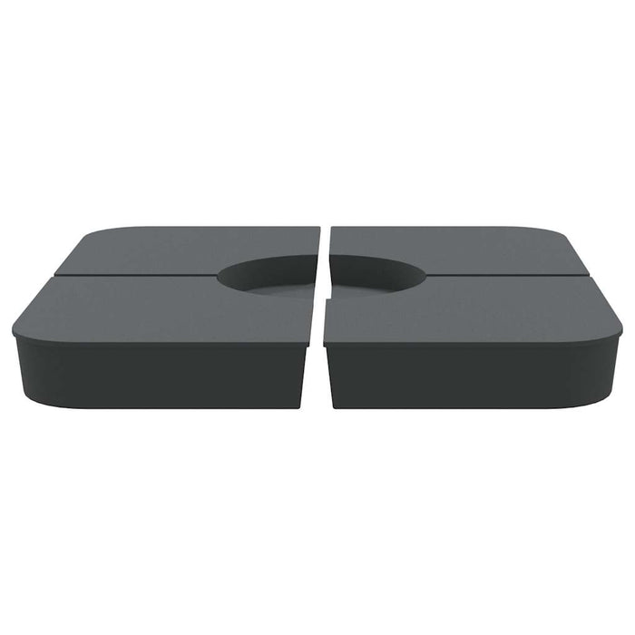 Set Base per Ombrellone 4 pz con Supporto a Croce 100 kg PP 847444
