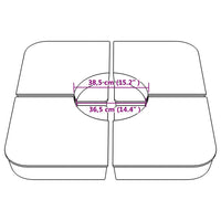 Set Base per Ombrellone 4 pz con Supporto a Croce 100 kg PP 847444