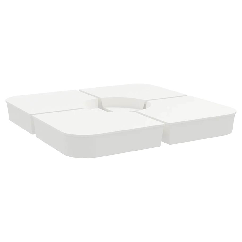 Set Base per Ombrellone 4 pz con Supporto a Croce 100 kg PP 847446