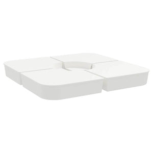 Set Base per Ombrellone 4 pz con Supporto a Croce 100 kg PP 847446