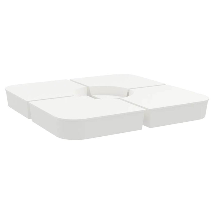 Set Base per Ombrellone 4 pz con Supporto a Croce 100 kg PP 847446