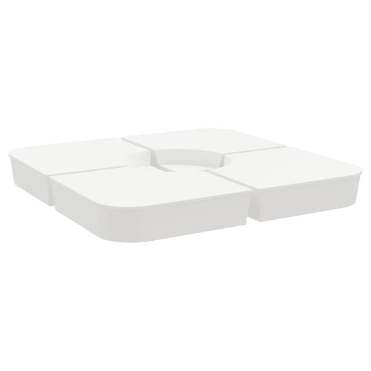 vidaXL Set Base per Ombrellone 4 pz con Supporto a Croce 100 kg PP