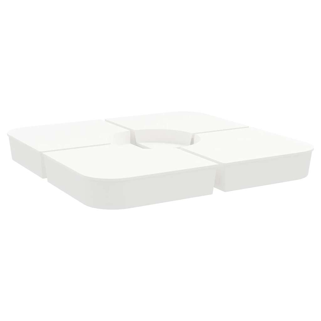 Set Base per Ombrellone 4 pz con Supporto a Croce 100 kg PP 847446