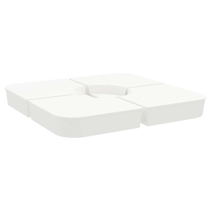 Set Base per Ombrellone 4 pz con Supporto a Croce 100 kg PP 847446