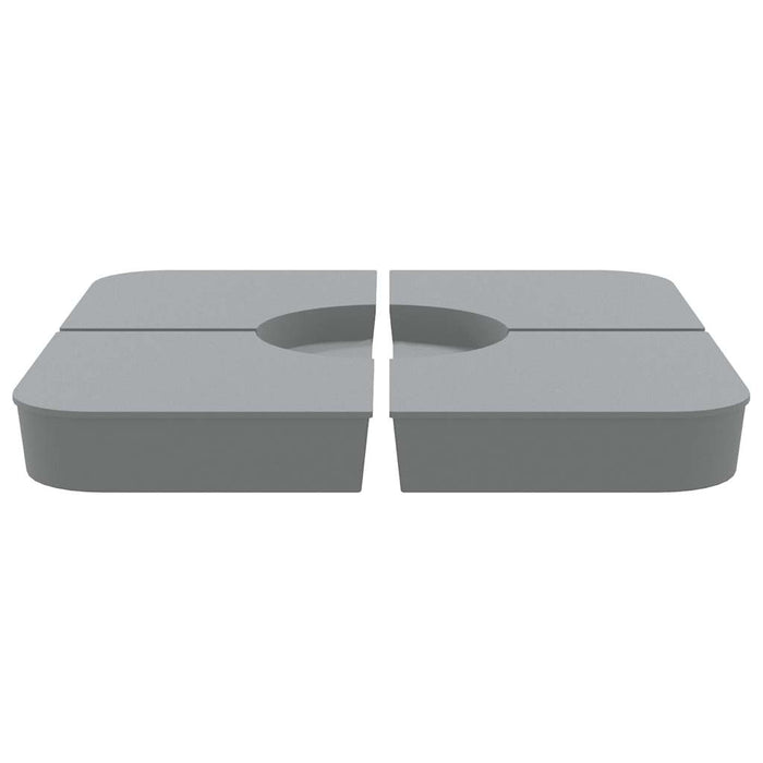 Set Base per Ombrellone 4 pz con Supporto a Croce 100 kg PP 847447