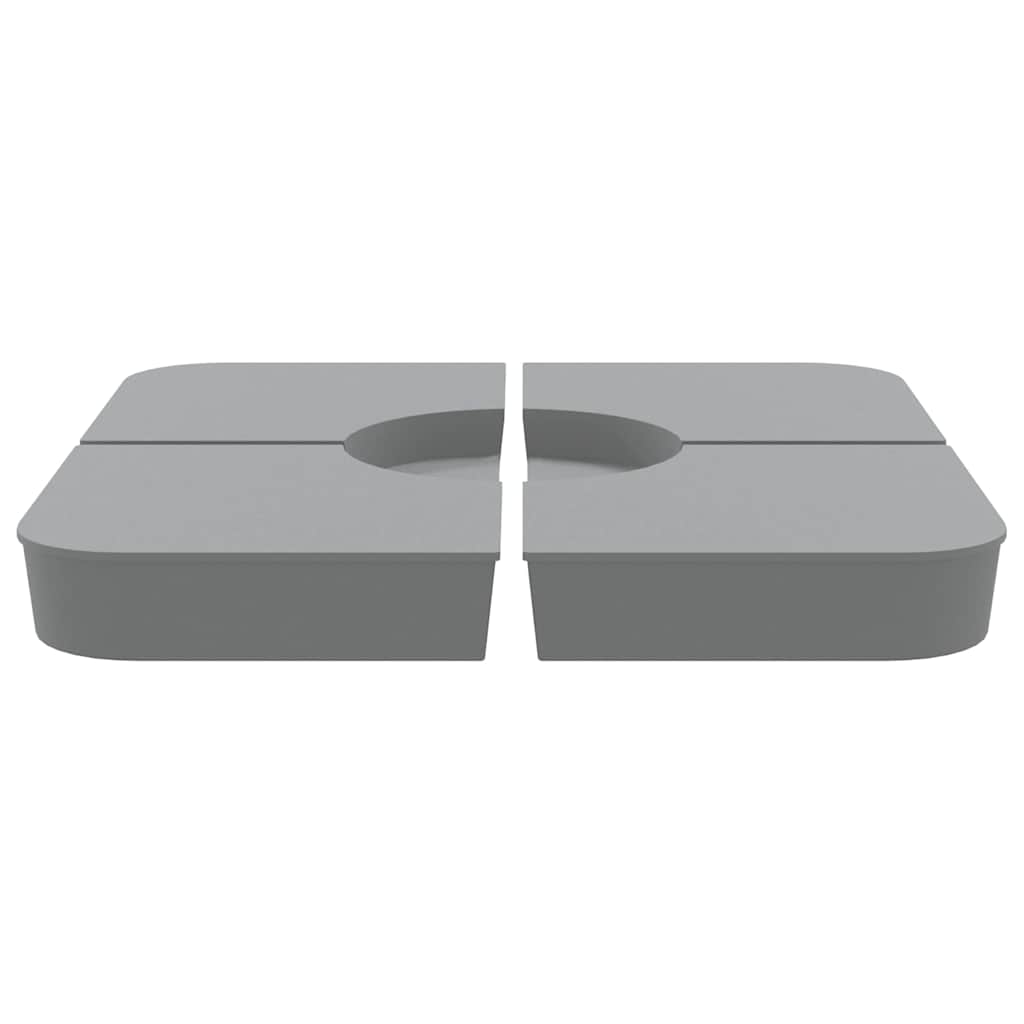 vidaXL Set Base per Ombrellone 4 pz con Supporto a Croce 100 kg PP