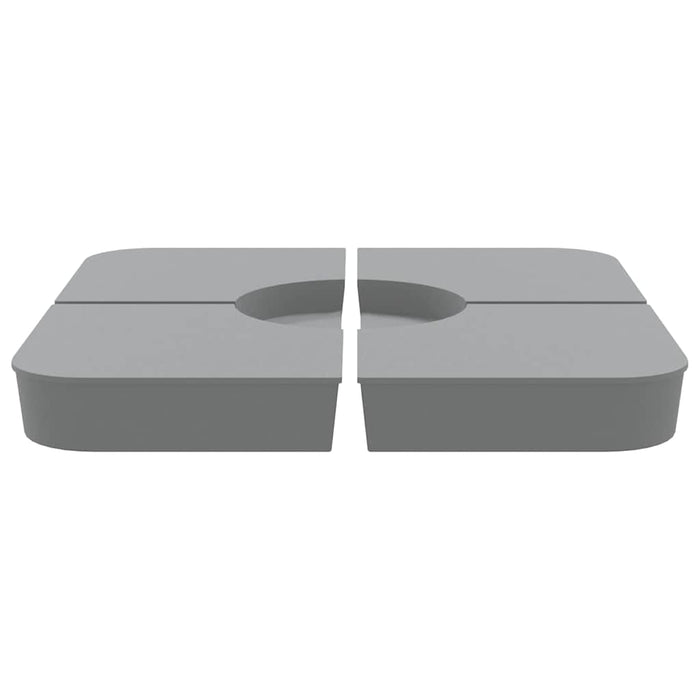 vidaXL Set Base per Ombrellone 4 pz con Supporto a Croce 100 kg PP