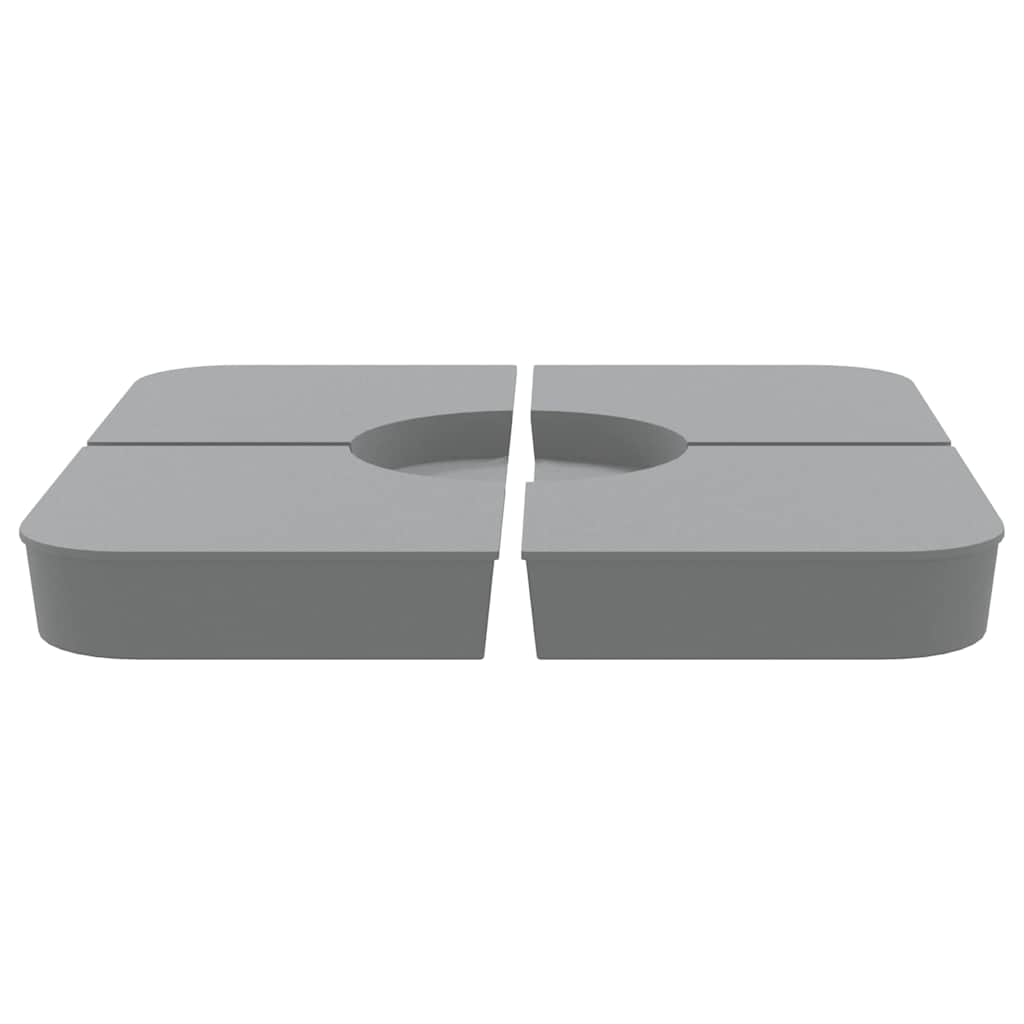 Set Base per Ombrellone 4 pz con Supporto a Croce 100 kg PP 847447