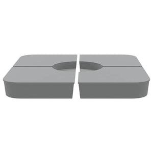 Set Base per Ombrellone 4 pz con Supporto a Croce 100 kg PP 847447