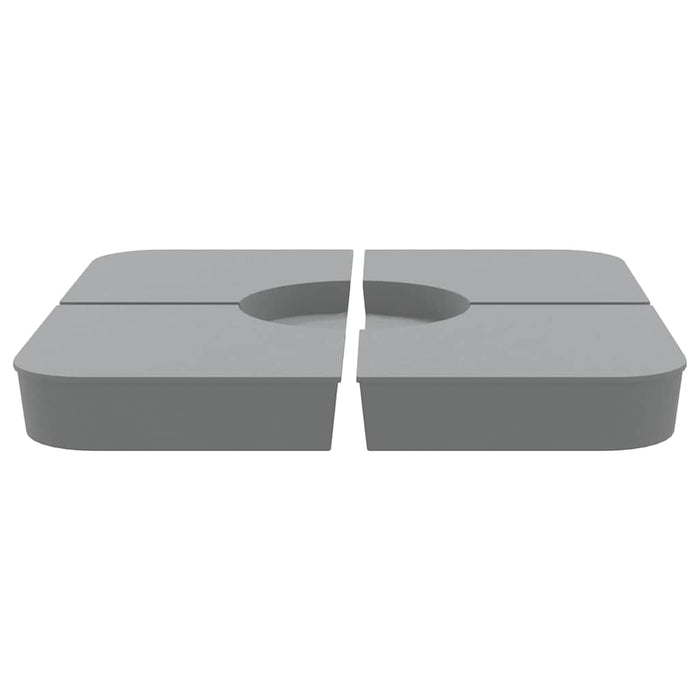 Set Base per Ombrellone 4 pz con Supporto a Croce 100 kg PP 847447