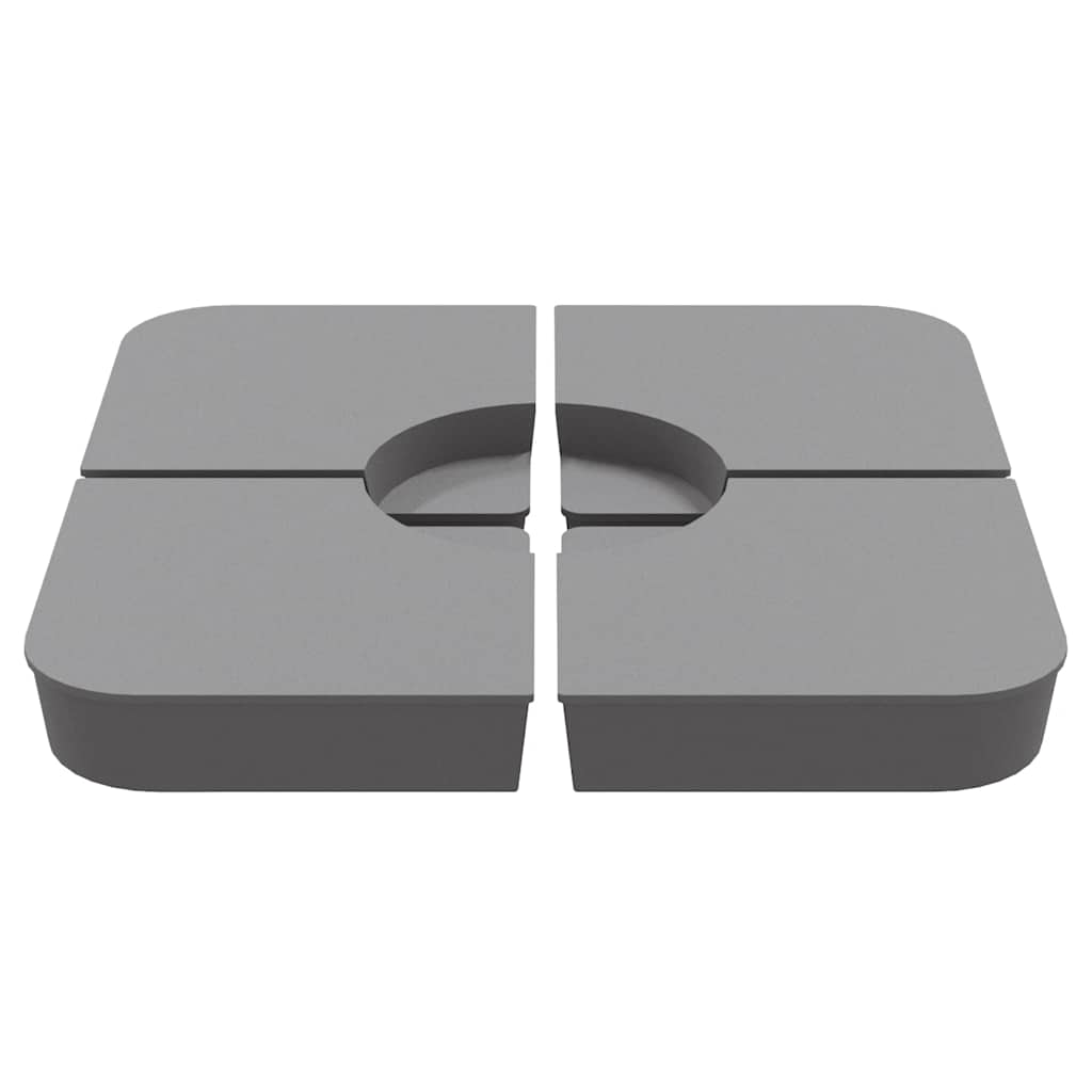 vidaXL Set Base per Ombrellone 4 pz con Supporto a Croce 100 kg PP